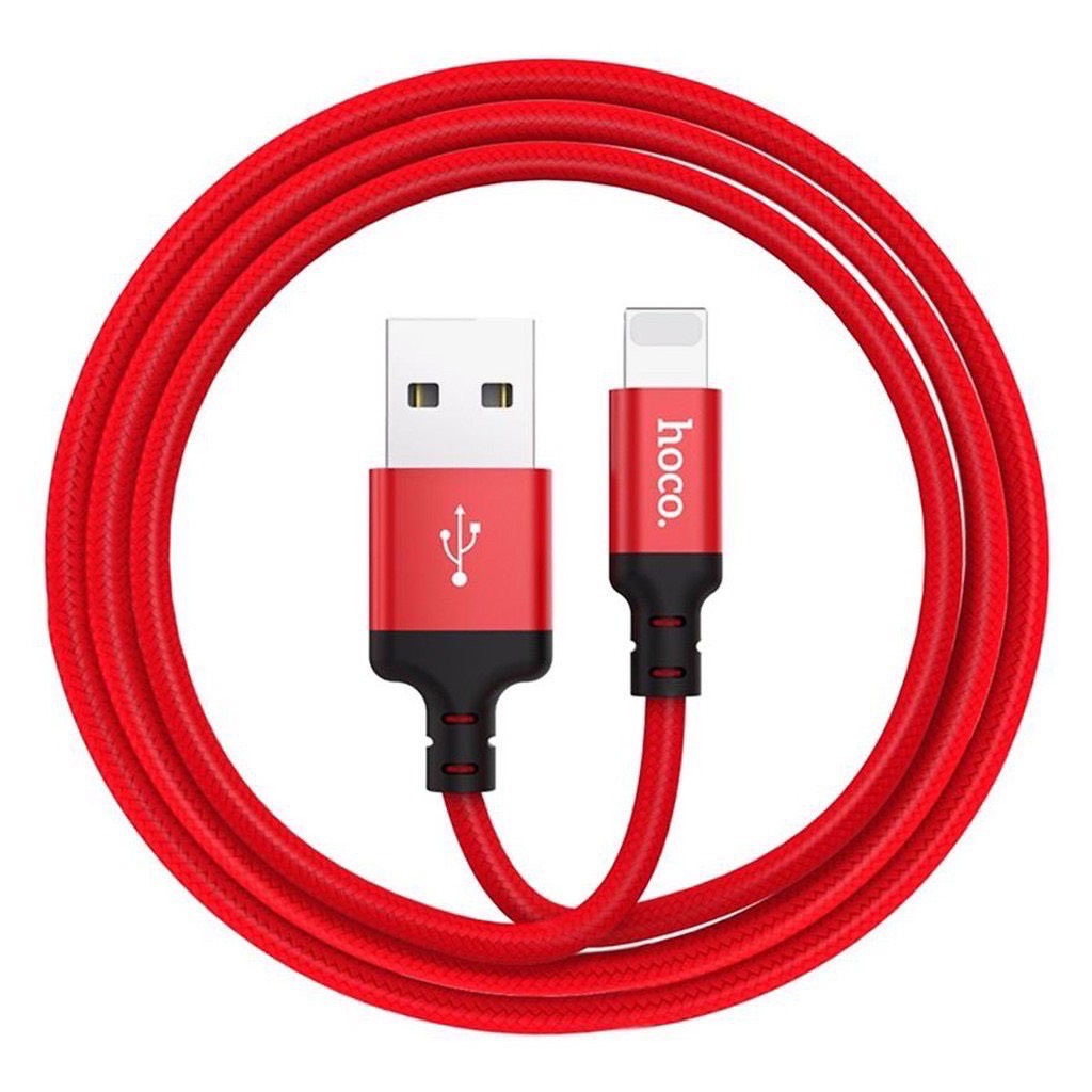Cáp sạc nhanh và truyền dữ liệu Lightning Hoco X14 ,sạc nhanh 2A, dây sạc bọc dù chống rối chống đứt dành cho iPhone XS Sam Sung iPhone 11,Cáp sạc hoco dài 1M,AK