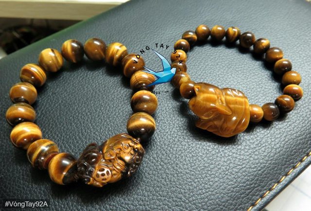 Combo đôi vòng tay nam nữ tỳ hưu mắt hổ tài lộc