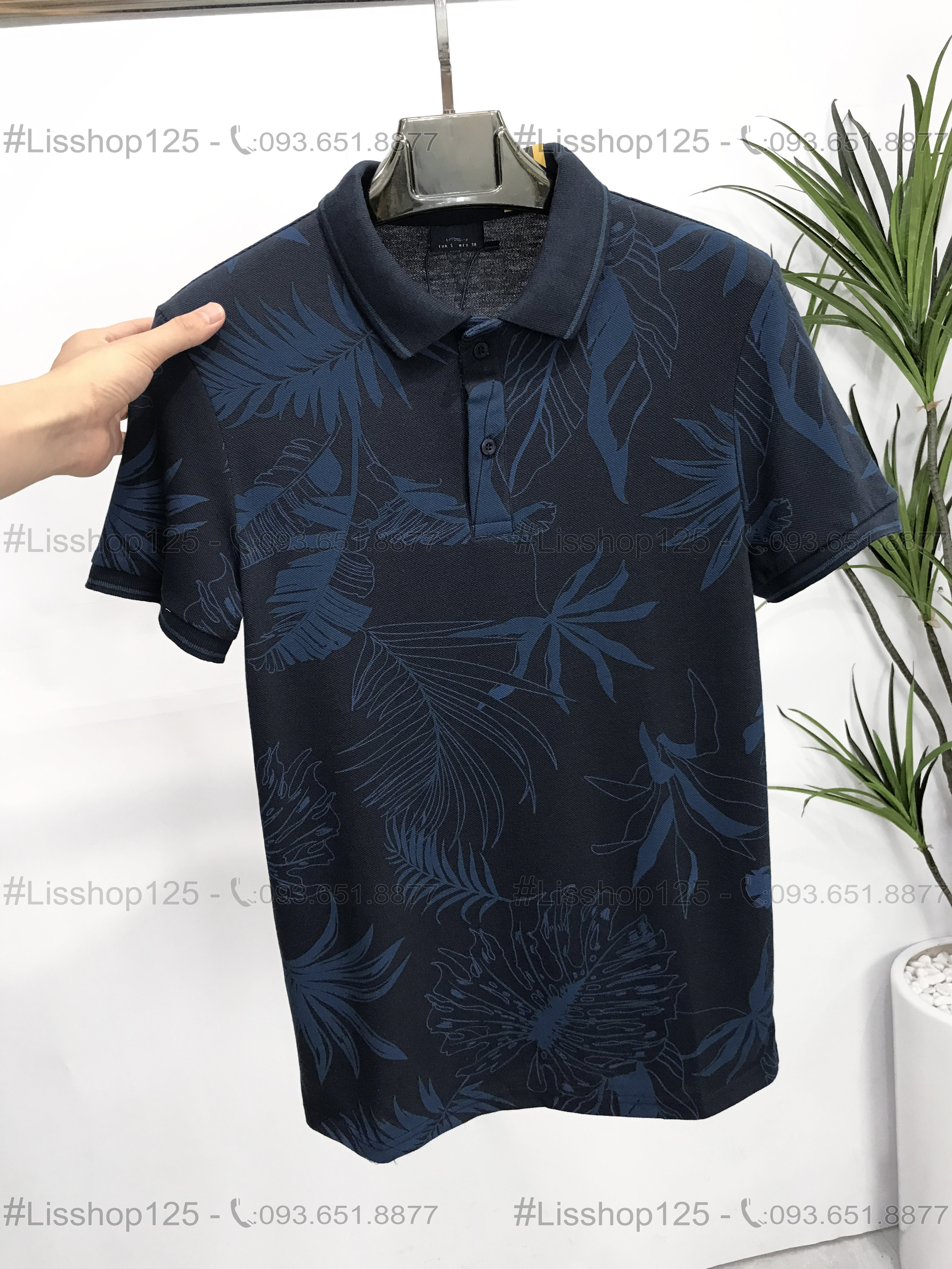 Áo polo nam uk họa tiết chìm authentic