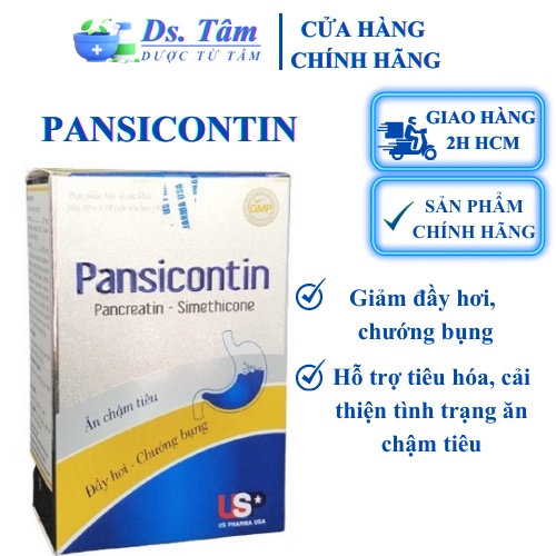PANSICONTIN - Giúp tăng cường tiêu hóa, giảm đầy hơi, chướng bụng, ăn chậm tiêu