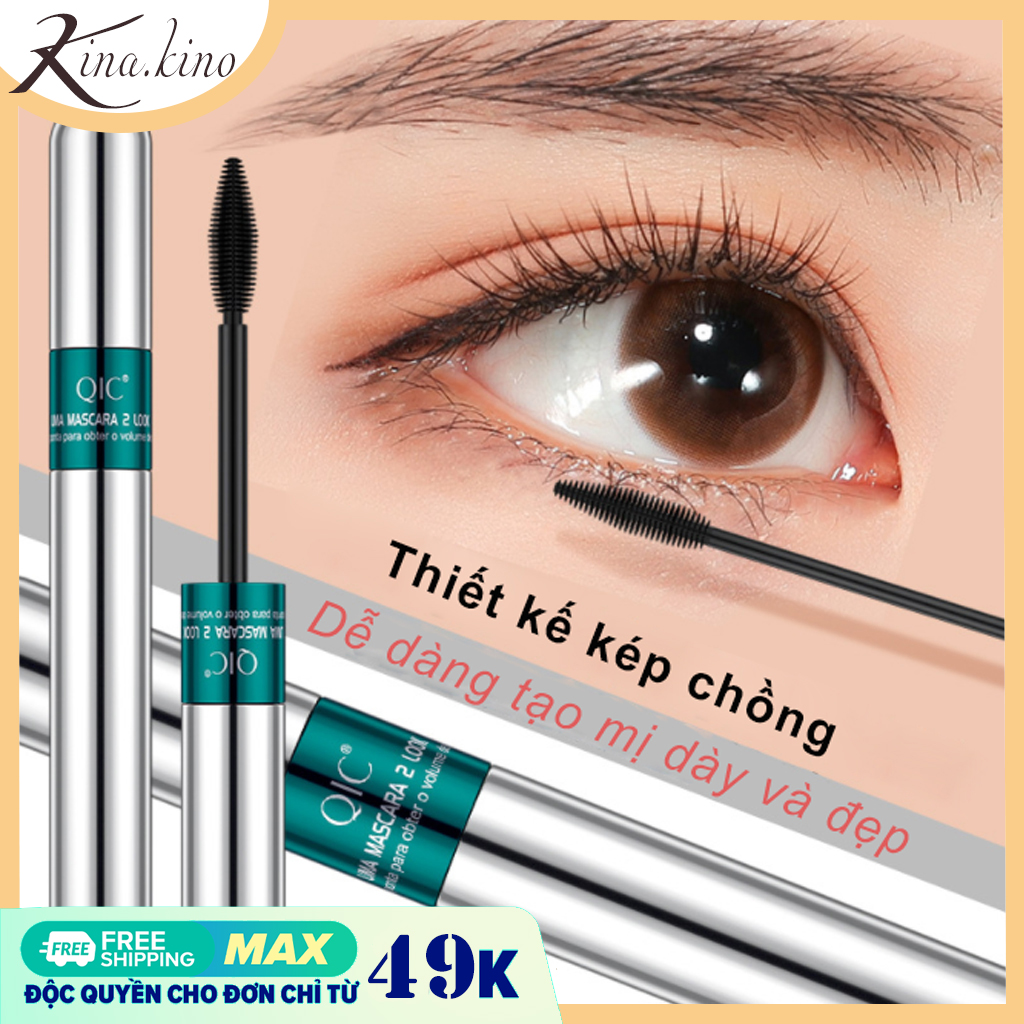 Mascara Dài Mi và Cong Mi  QIC Chuốt Mi Đen Không Lem Không Trôi 10g