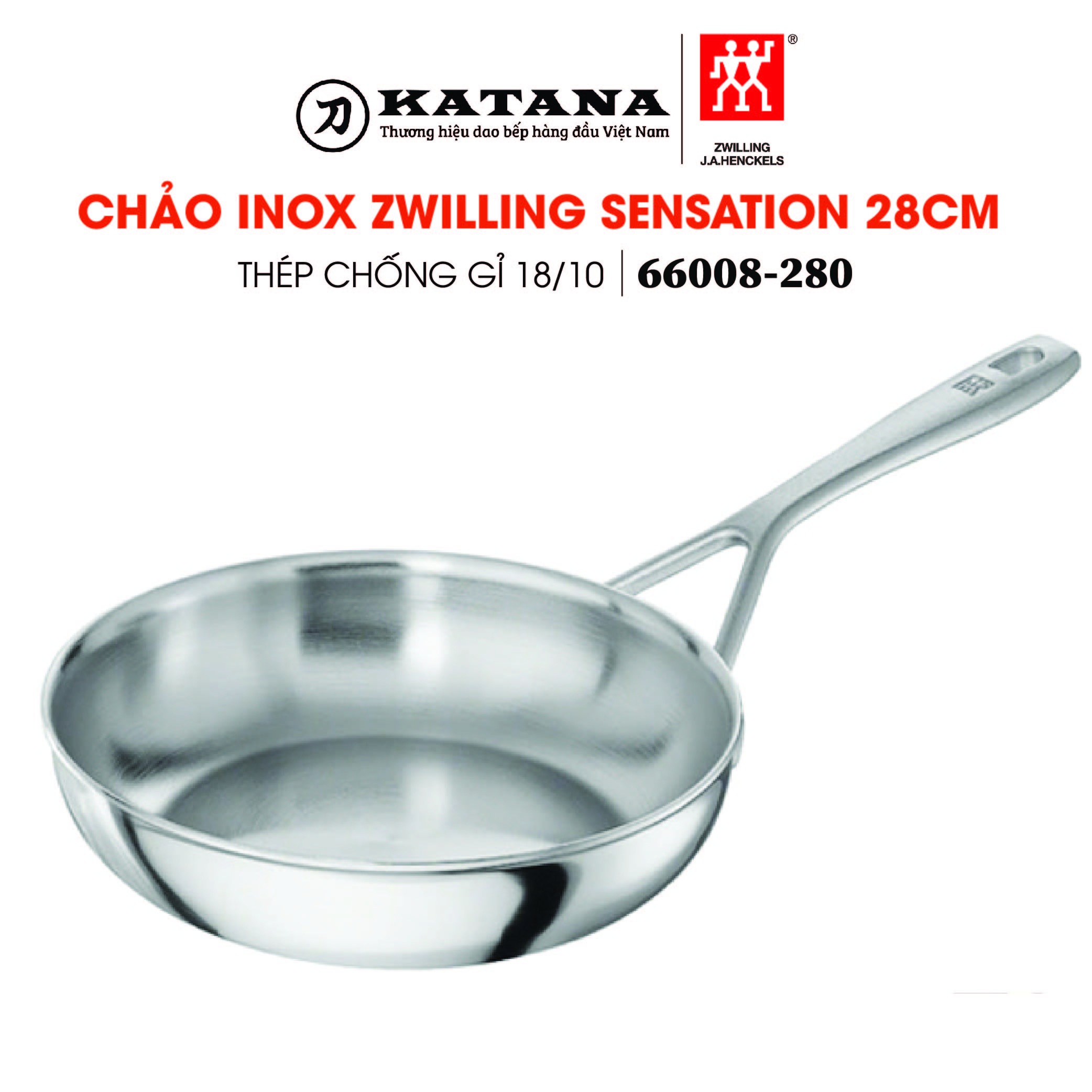Zwilling - chảo inox zwilling sensation - 28cm