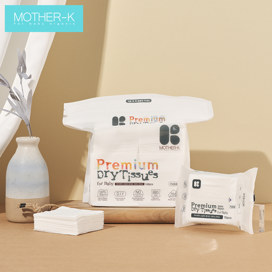 Khăn Khô Đa Năng Mother-K Hàn Quốc 100% chất liệu Rayon mềm mại và dịu nhẹ