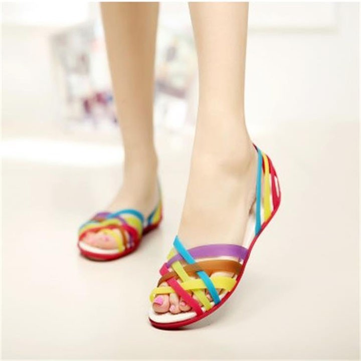 Sandal nhựa nữ siêu nhẹ, xăng đan nữ mềm, ôm chân, chống trơn - huarache