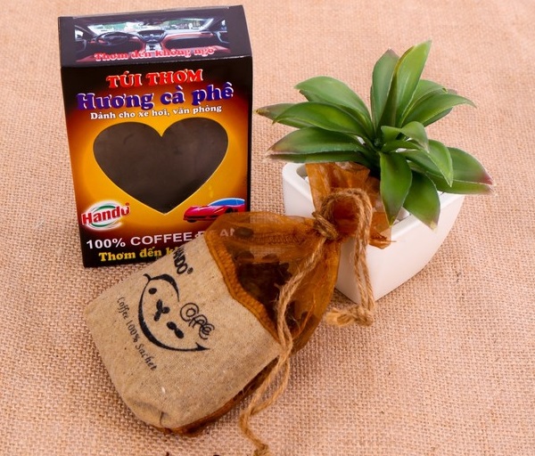 Túi thơm treo xe ô tô, treo tủ quần áo hương cà phê khử mùi hiệu quả Hando 100g BHKN189