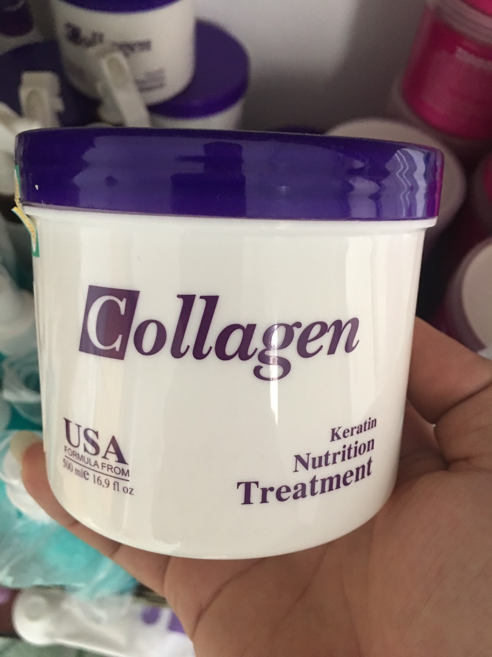 Kem hấp ủ tóc collagen 500ml chính hãng - phục hồi tóc hư tổn - khô xơ - chẻ ngọn