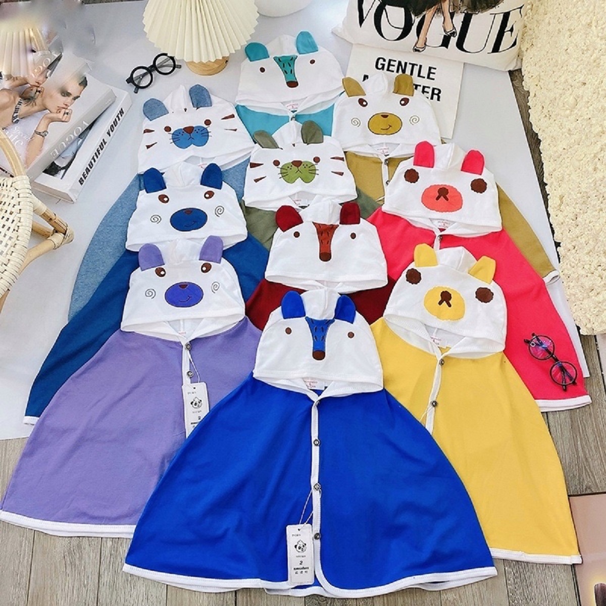 Áo choàng chống nắng cotton cho bé
