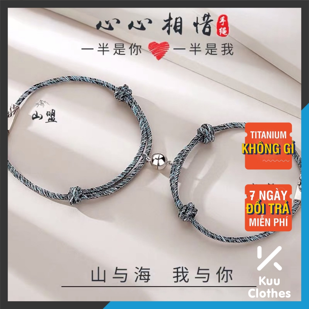 Vòng tay đôi biển núi - vòng tay đôi vải - kuu clothes vòng tay nhật vòng tay tình yêu