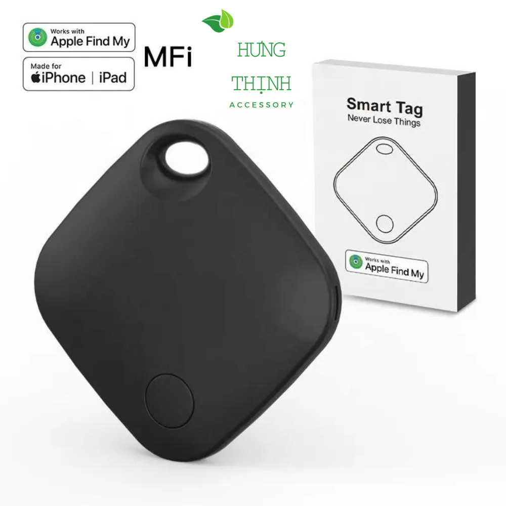 Airtag RSH Thiết bị định vị trí thời gian thực có GPS Tracker giúp định vị trí trên ứng dụng bản đồ kết hợp Bluetooth 5.2 định vị trí chính xác, lịch sử vị trí, chứng nhận MFi , chống nước IP53