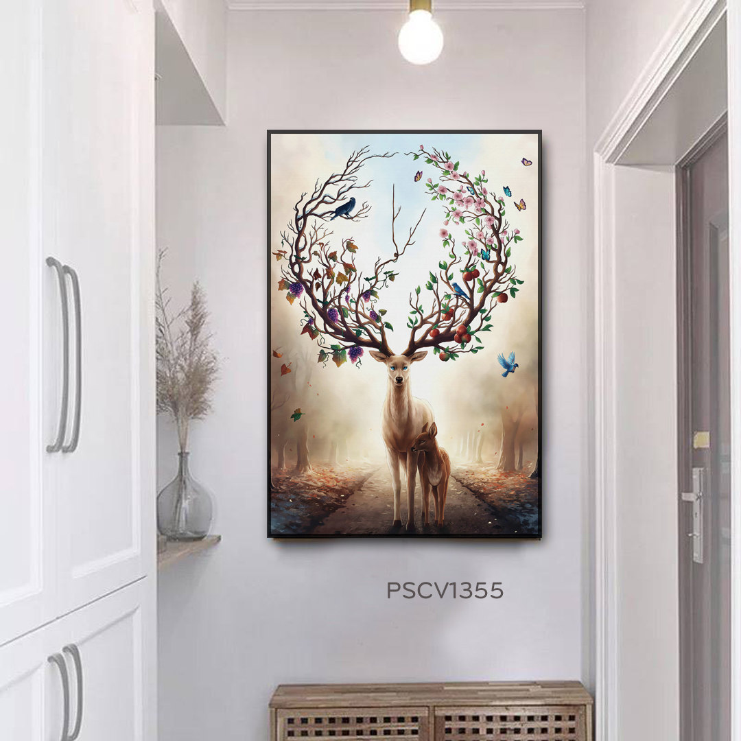 Tranh treo tường Canvas Hưu Tài Lộc có khung