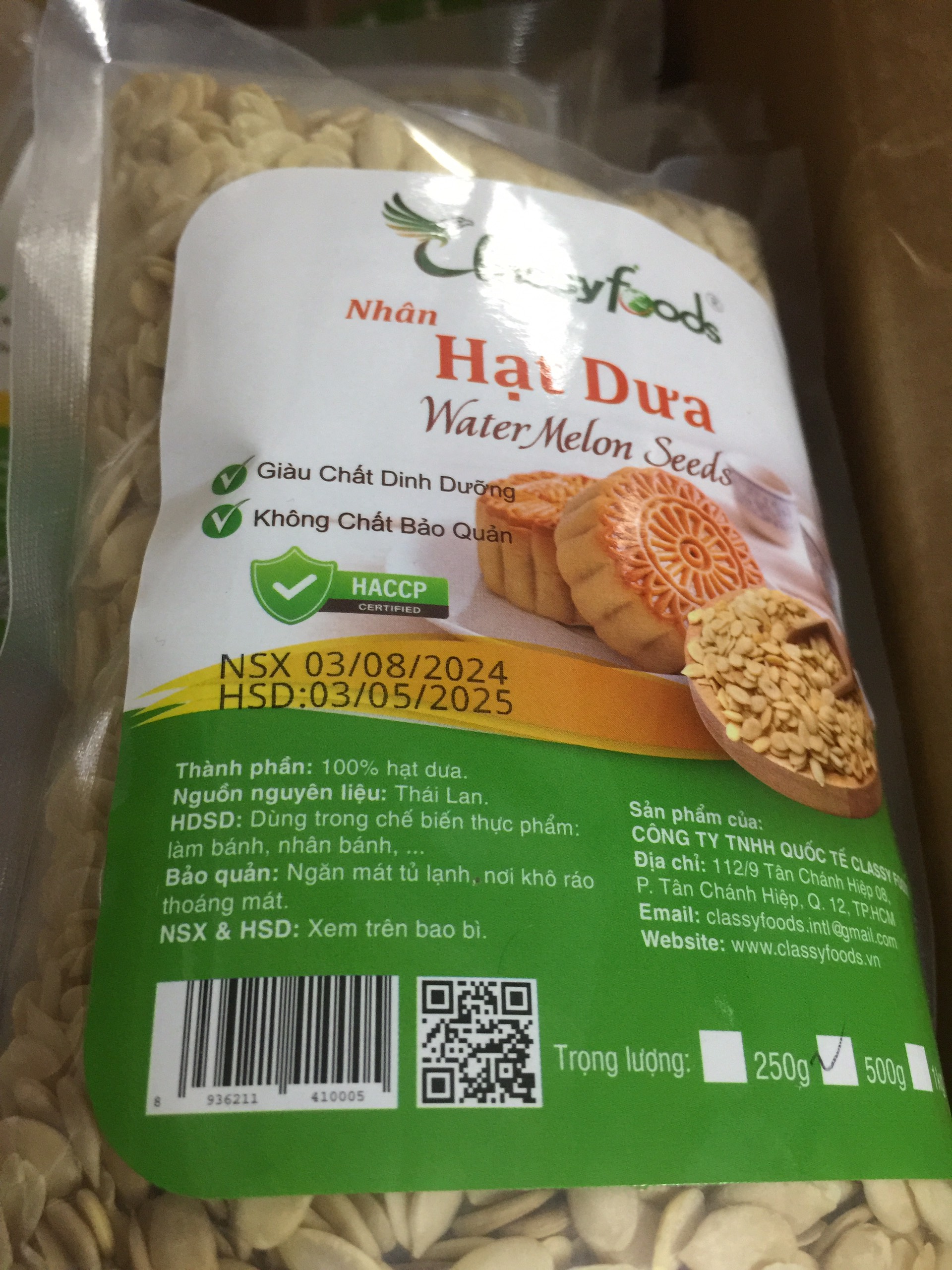 Hạt Dưa Tách Vỏ Classyfoods Date mới