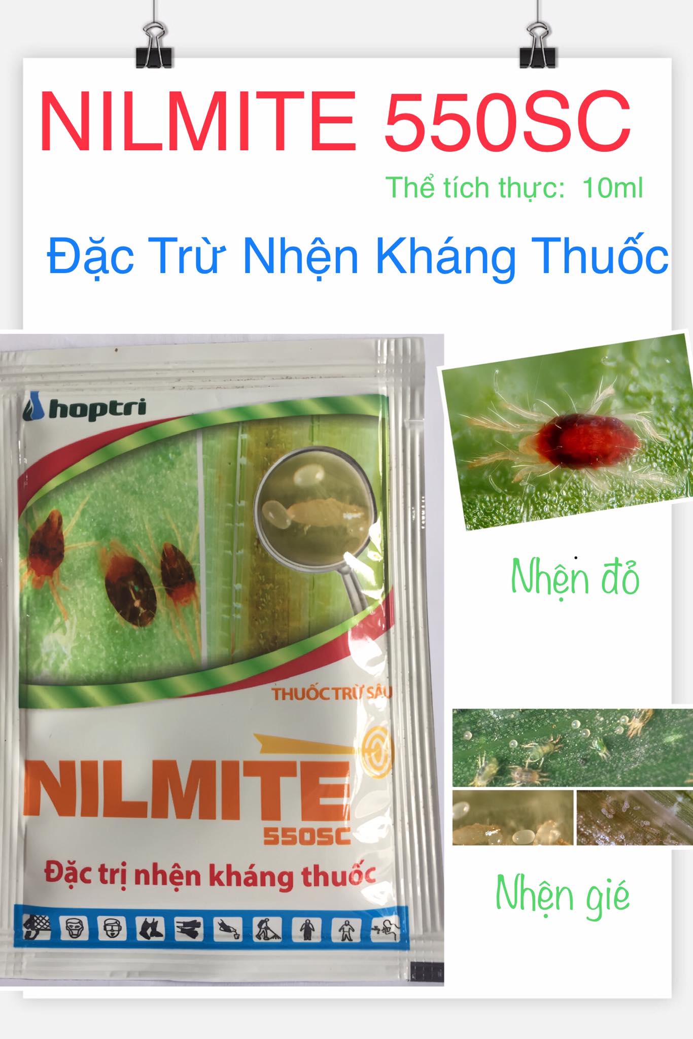 Đặc trừ nhện kháng thuốc nilmite 550sc , trừ nhện đỏ và nhện gié