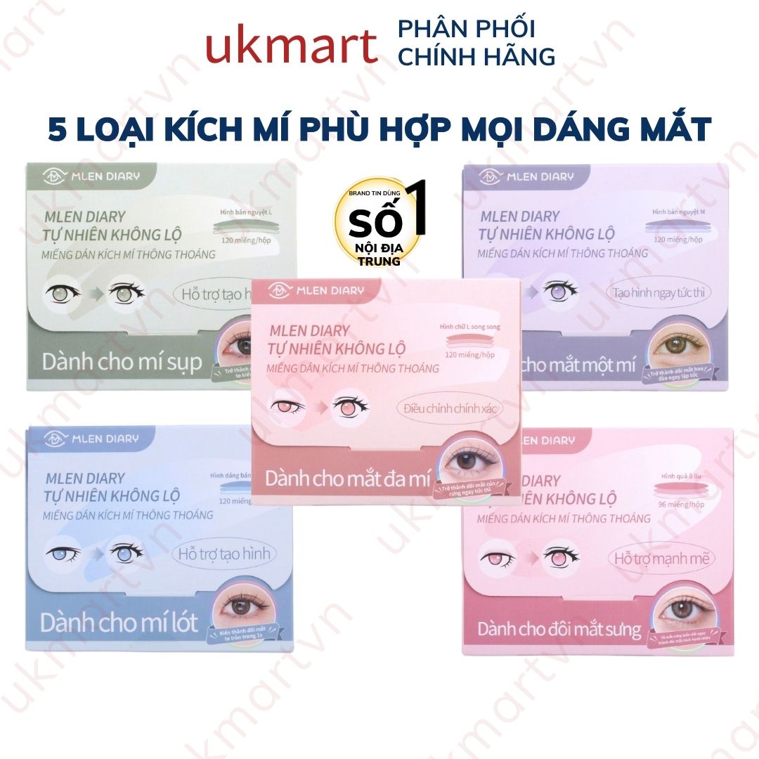 Miếng dán kích mí tàng hình MLEN DIARY phù hợp mọi dáng mắt không lộ cả khi không makeup