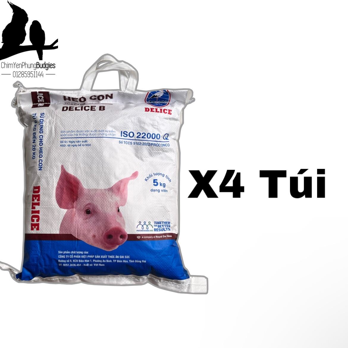 4 túi delice digest - thức ăn tập ăn cho heo con từ 9kg-20kg.