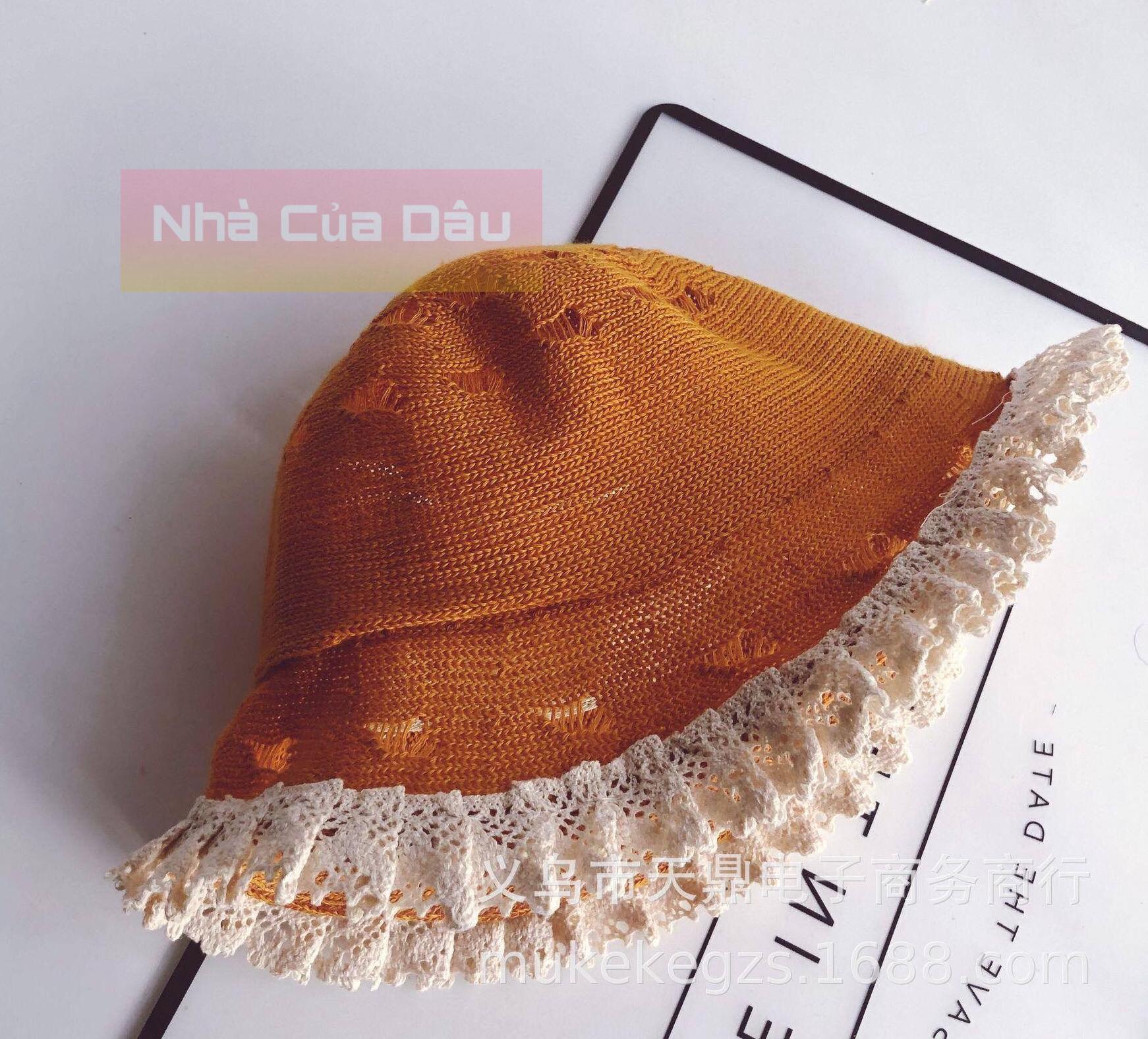 Mũ tiểu thư phong cách HQ cho bé gái - Mũ Ajuma cao cấp- Nón bé gái