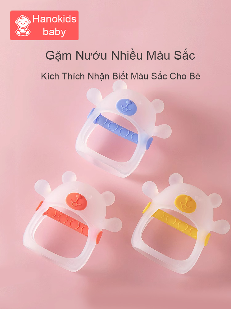 combo 2 Gặm Nướu Cho Bé Sơ Sinh Silicon Cao Cấp Hình Gấu Cầm Tay – Hanokids Baby