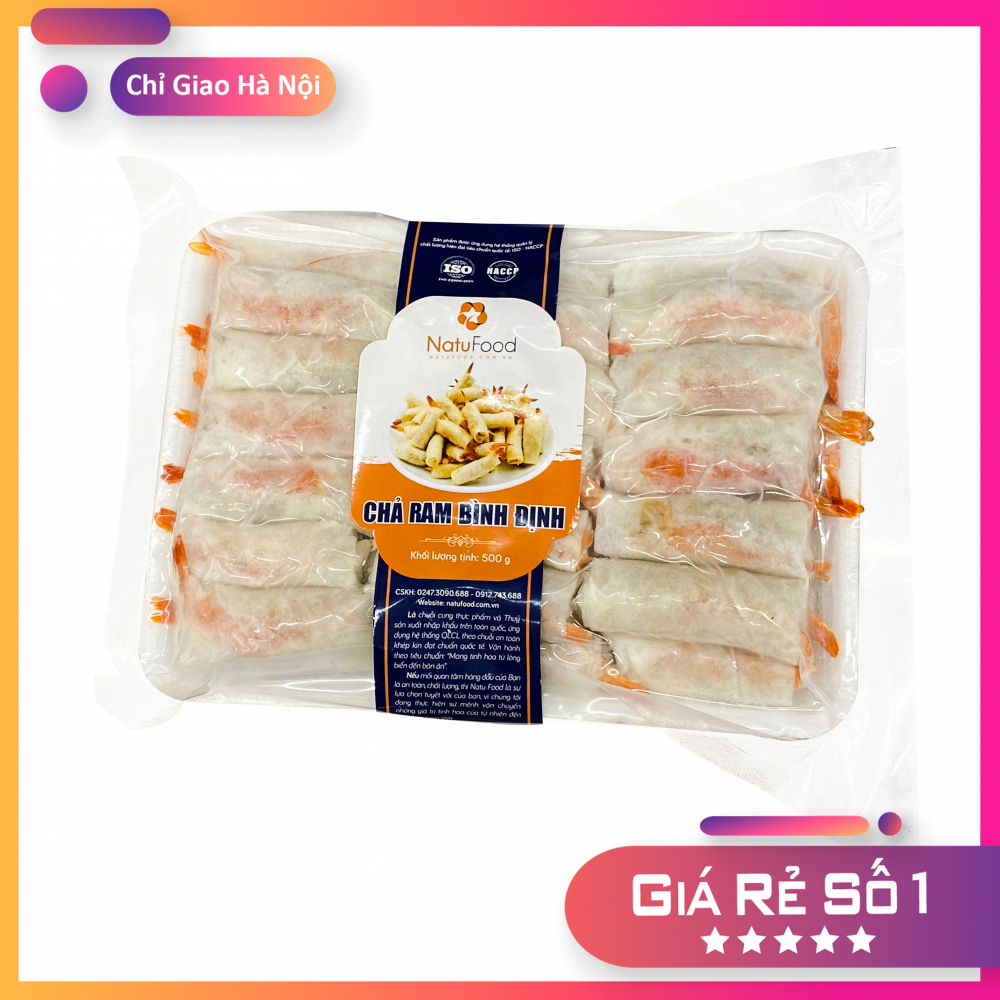 Chả ram bình định đặc sản khay 500g - hải sản cao cấp natufood