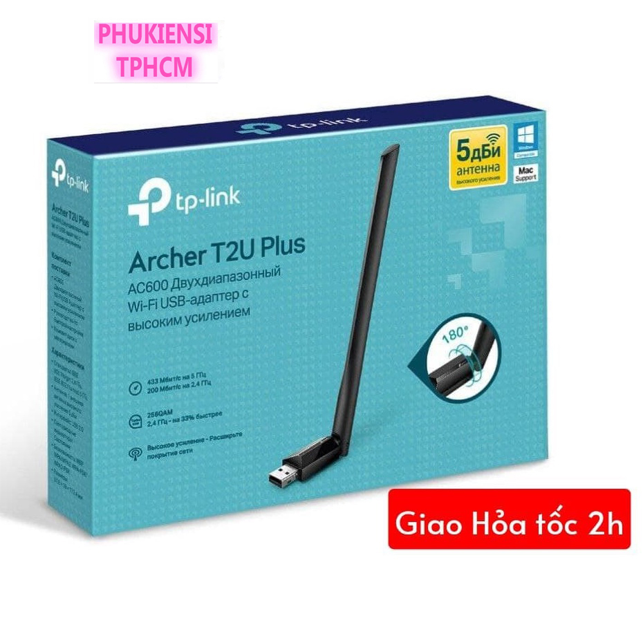 CHÍNH HÃNG USB WiFi TP LINK 600Mbps NOTA tốc độ cao Usb thu sóng WiFi 5Ghz cho Laptop PC máy bàn - WiFi TPLink chính hãng 