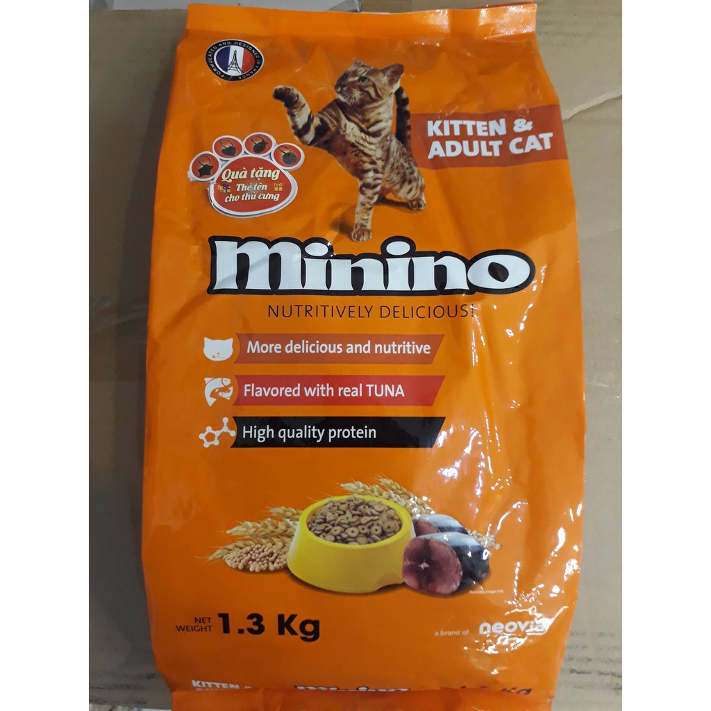 THỨC ĂN HẠT KHÔ MININO VỊ CÁ NGỪ CHO MÈO