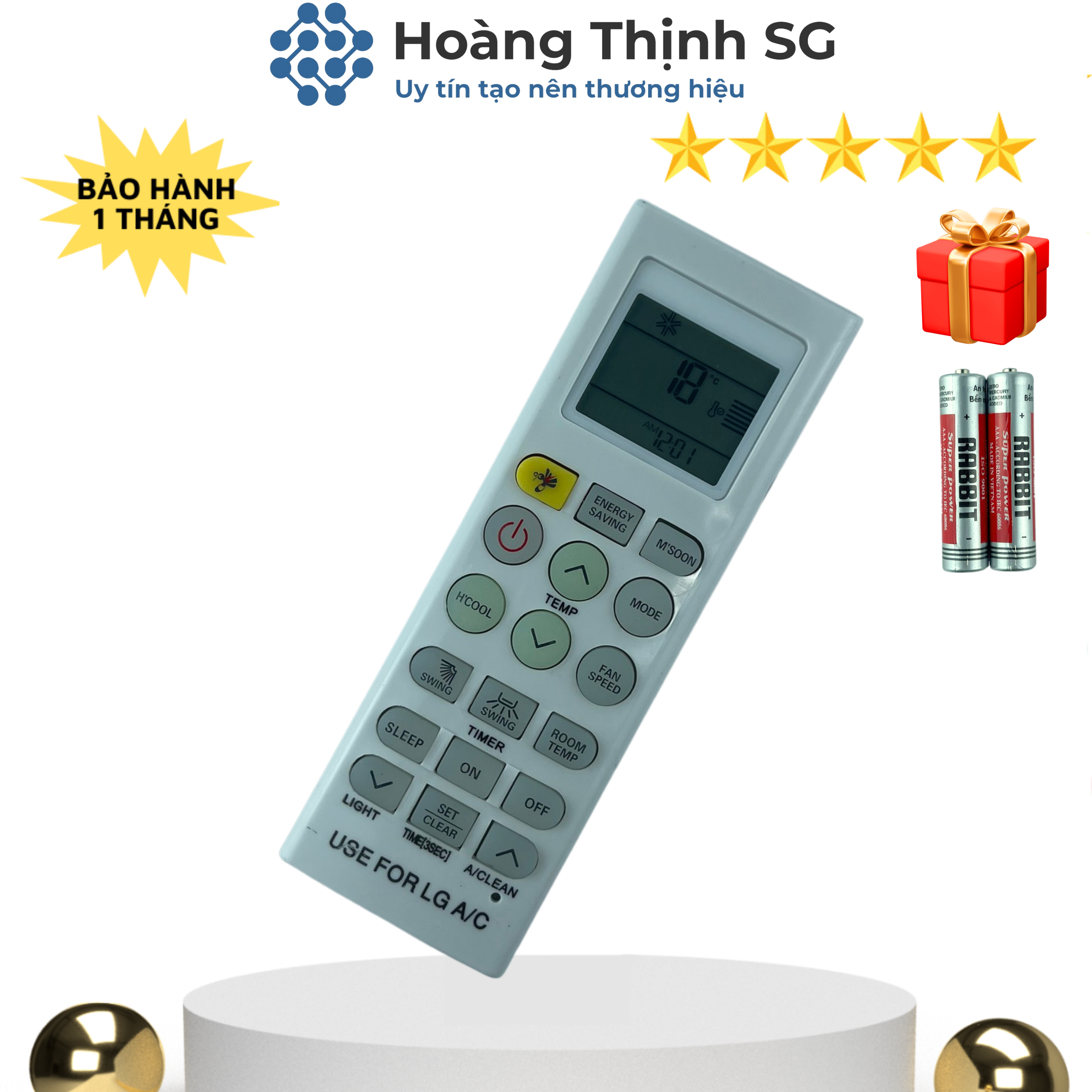 Điều khiển điều hoà LG đuổi muỗi, remote máy lạnh LG đuổi muỗi - Tặng kèm pin