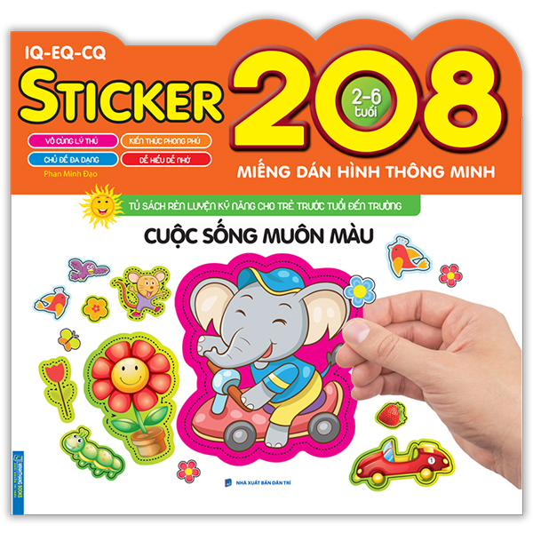 Fahasa - sticker 208 miếng dán hình thông minh - cuộc sống muôn màu