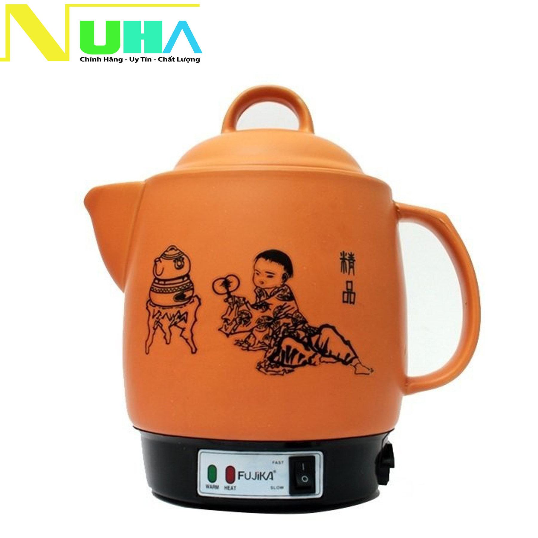 [Hàng chính hãng]ẤM SẮC THUOC 3L TỰ ĐỘNG FUJIKA FJ-CK33 CHẤT LIỆU GỐM SỨ BÁT TRÀNG chọn màu phân loại- bảo hành 12 tháng - Dự kiến giao 24/6