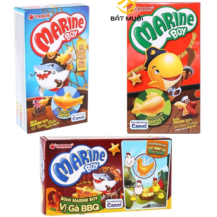 Bánh snack hình cá/ khủng long Orion Marine Boy / Jungle Boy hộp 35g - Tạp hóa Bát Muội