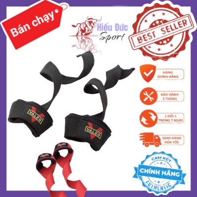 Dây kéo lưng tập gym Valeo Lifting Straps hỗ trợ Deadlift, kéo tạ, lên xà