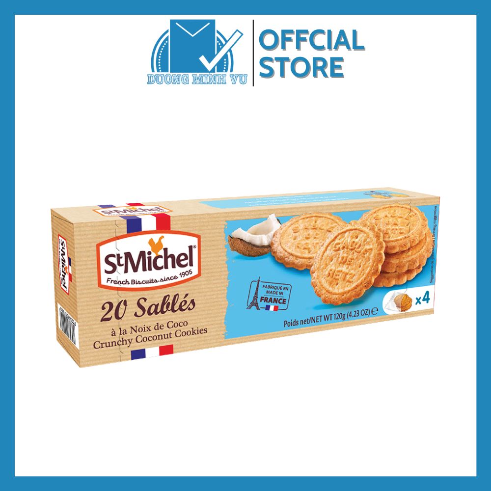 Bánh quy bơ St Michel Sablés dừa 120g