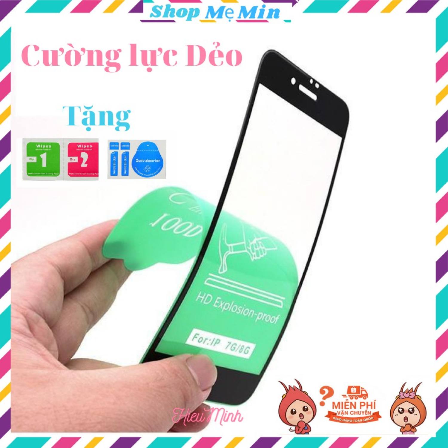 Kính cường lực iρhone gốm dẻo 100D, siêu mỏng, siêu dẻo không sứt mẻ cho Ip 6 đến 12ProMax