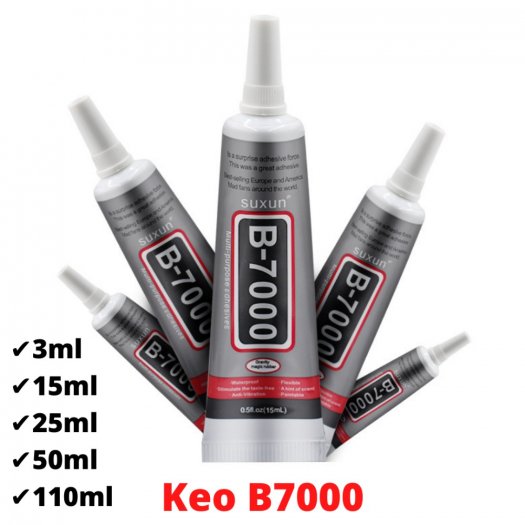 Keo dán B7000 trong suốt, dạng gel,chuyên dùng để dán ron, dán viền, dán cảm ứng điện thoại, Ipad không ảnh hưởng đến bề mặt sơn