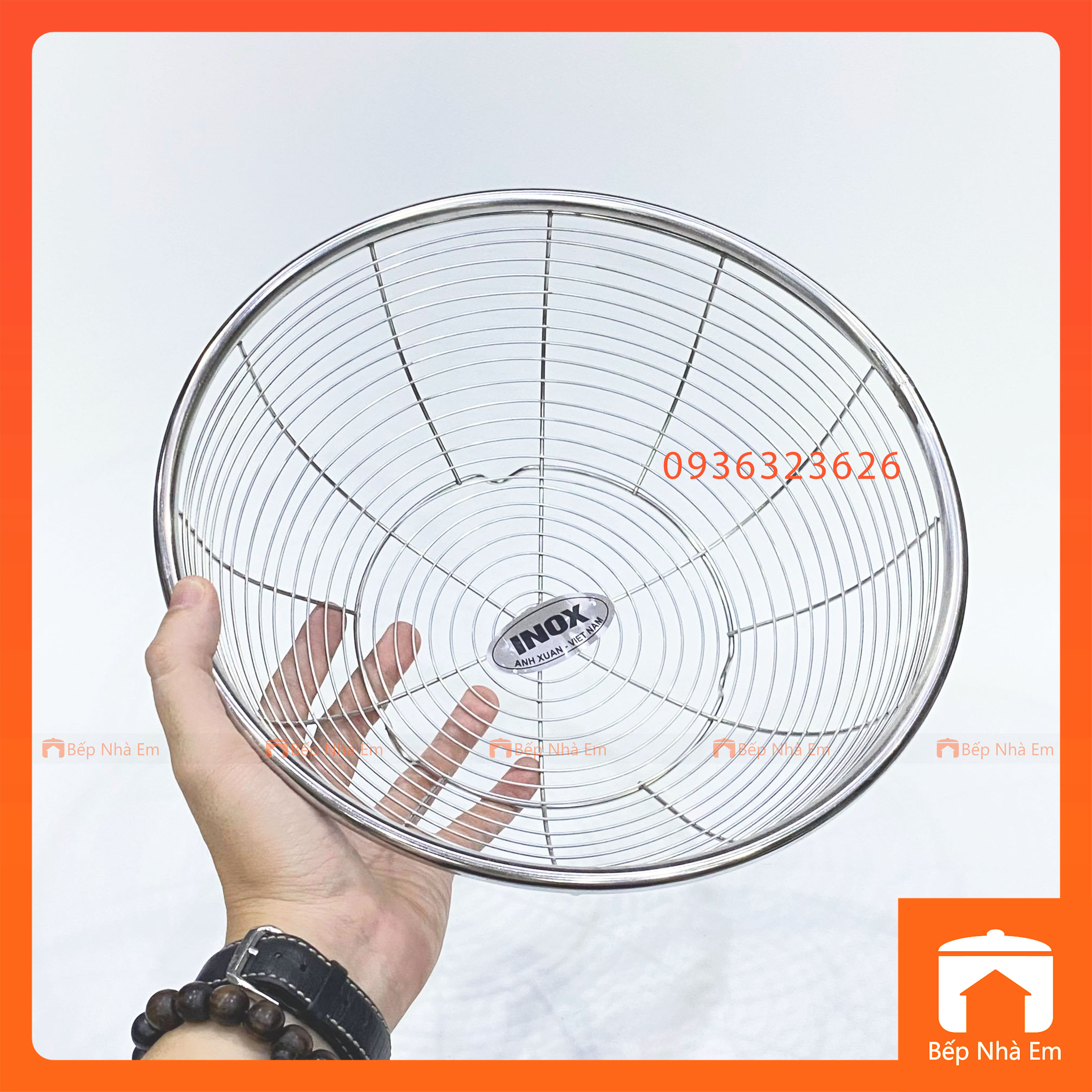 Rổ vòng inox 26cm - hàng việt nam sản xuất