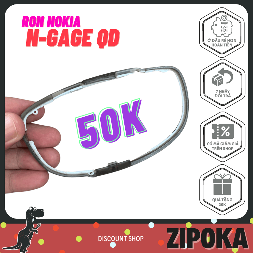 [XẢ KHO 3 NGÀY] Ron cao su Nokia N Gage QD màu xám đen dùng rất tốt, không gãy các tai che nắp sạc và thẻ nhớ, rất bền khi dùng - ZIPOKA