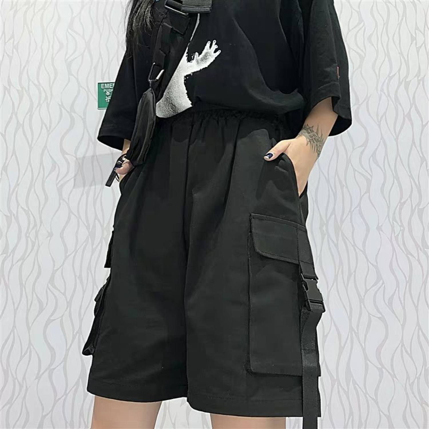 Quần short kaki phối khóa paci short unisex