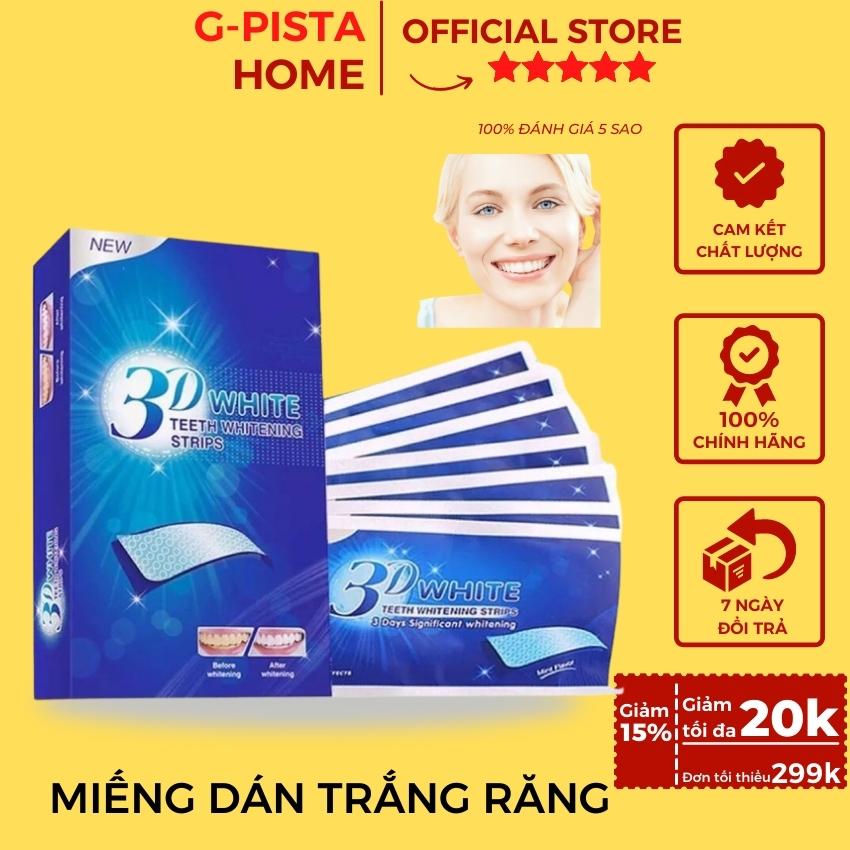 [Hộp 7 Miếng] Miếng Dán Răng Trắng Răng 3D White Teeth Whitening Strips GPH04 Miếng cải thiện tình trạng ố vàng trên răng, giúp răng trắng sáng G-Pista Home