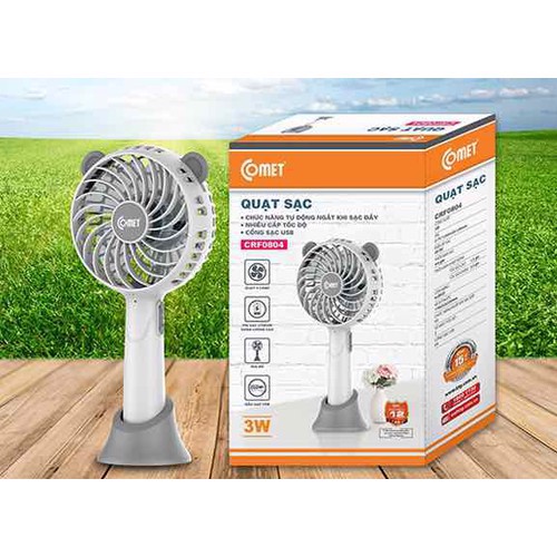 Quạt sạc cầm tay comet crf0804