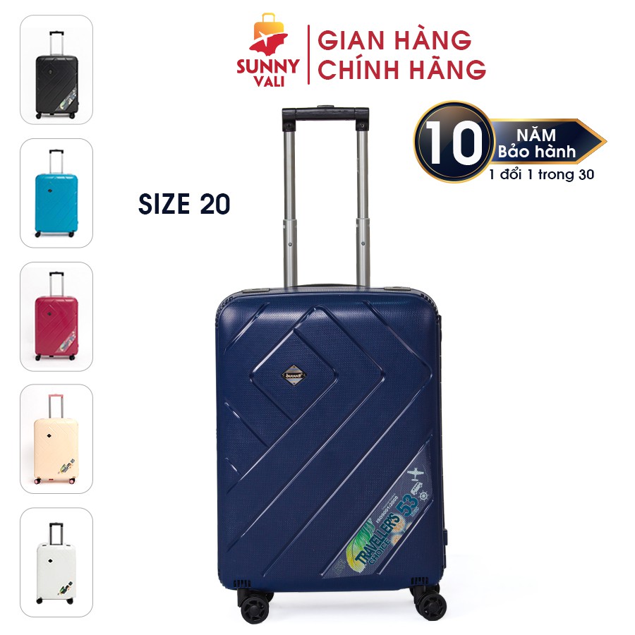 Vali kéo du lịch SUNNY BUBULE size 20 - nhựa PP chống vỡ tuyệt đối, khóa hải quan TSA