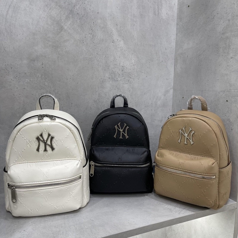 Balo nữ - balo mini mlb diamond đen trắng hàng trung cao cấp