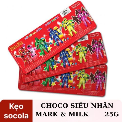 Cb 5 Packages of Mark & Milk Superman Milk Chocolate Candy Packages of 25Grc