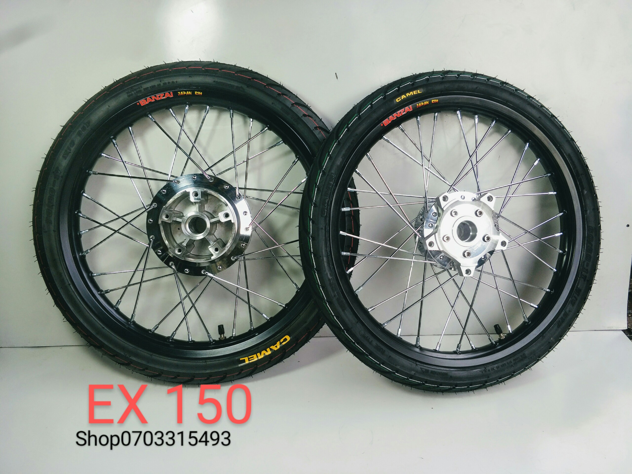 [HCM]BÁNH CĂM EX 150 135 NIỀN NHÔM BANZAI THÁI 1.4 1.6 FULL VỎ CAMEL