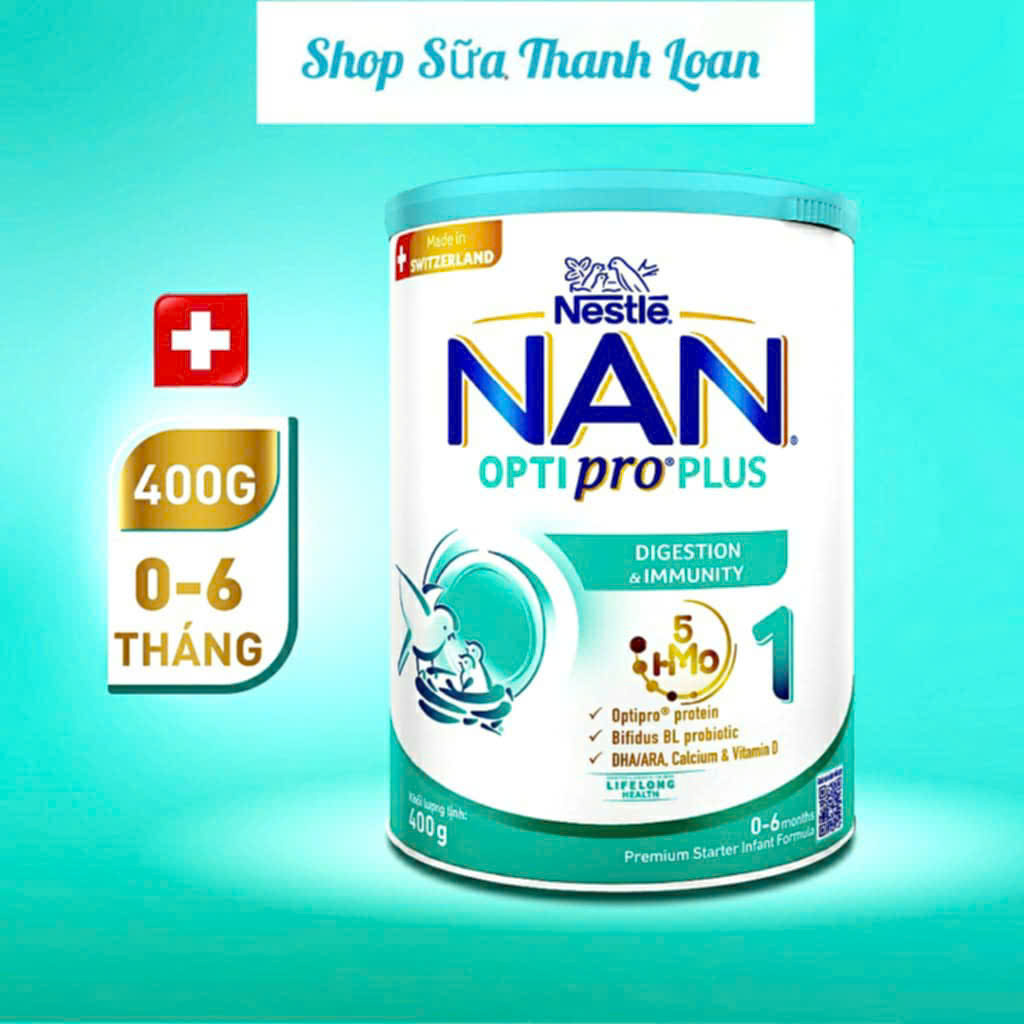 Sữa bột nestle nan optipro plus hmo 1 – hộp 400g.
