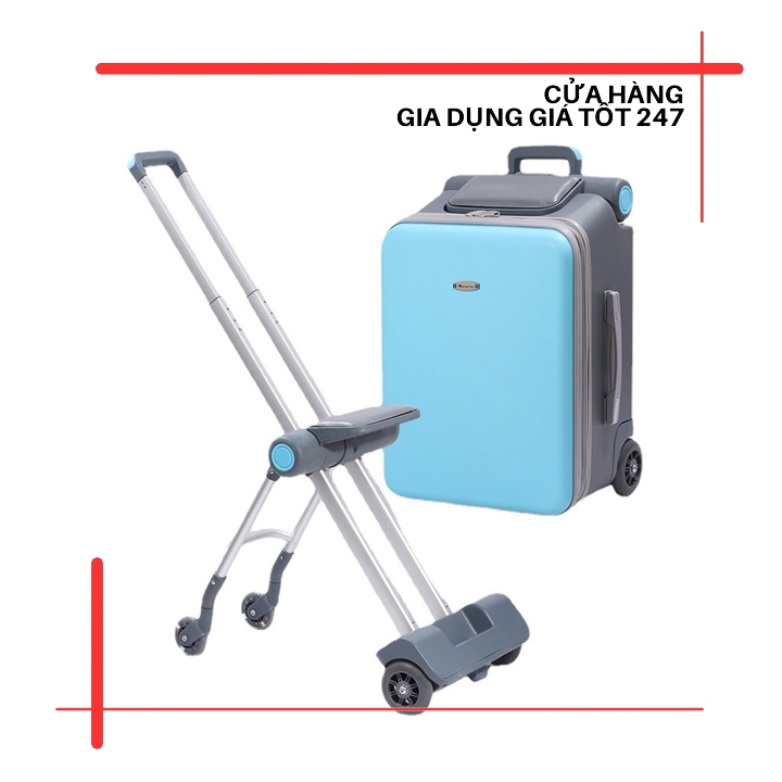 Vali xe đẩy vali kéo trẻ em, vali xách/đẩy/kéo đa năng, Vali cho bé ngồi được đem được vào sân bay, Valy kéo du lịch kèm xe đẩy, vali kiêm xe đẩy trẻ em