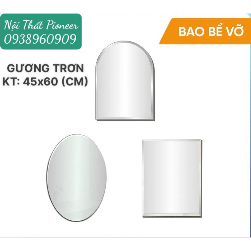 Gương soi nhà tắm kt: 45x60 - kiếng phòng tắm - gương trơn
