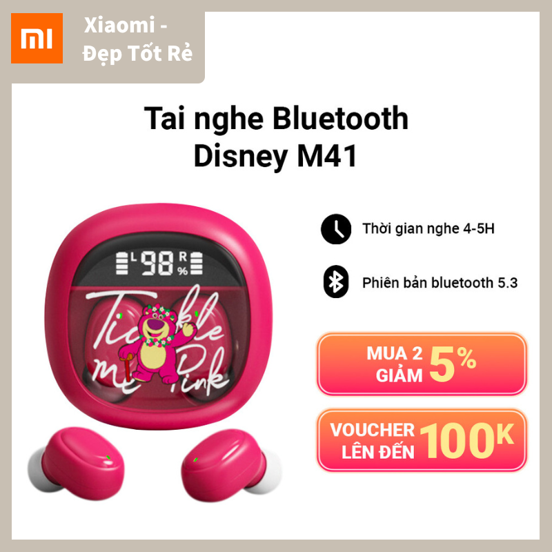 [HÀNG CHÍNH HÃNG]Tai nghe Bluetooth, Begama, Disney M41, Dành cho Nữ,Tai Nghe Không Dây, Dàn âm thanh Hi-Fi trầm ấm-Xiaomi - Đẹp Tốt Rẻ