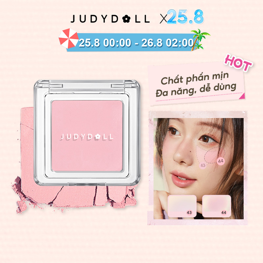 Judydoll Pretty Phấn Má Hồng Matte Shimmer Cheek Bảng Màu Má