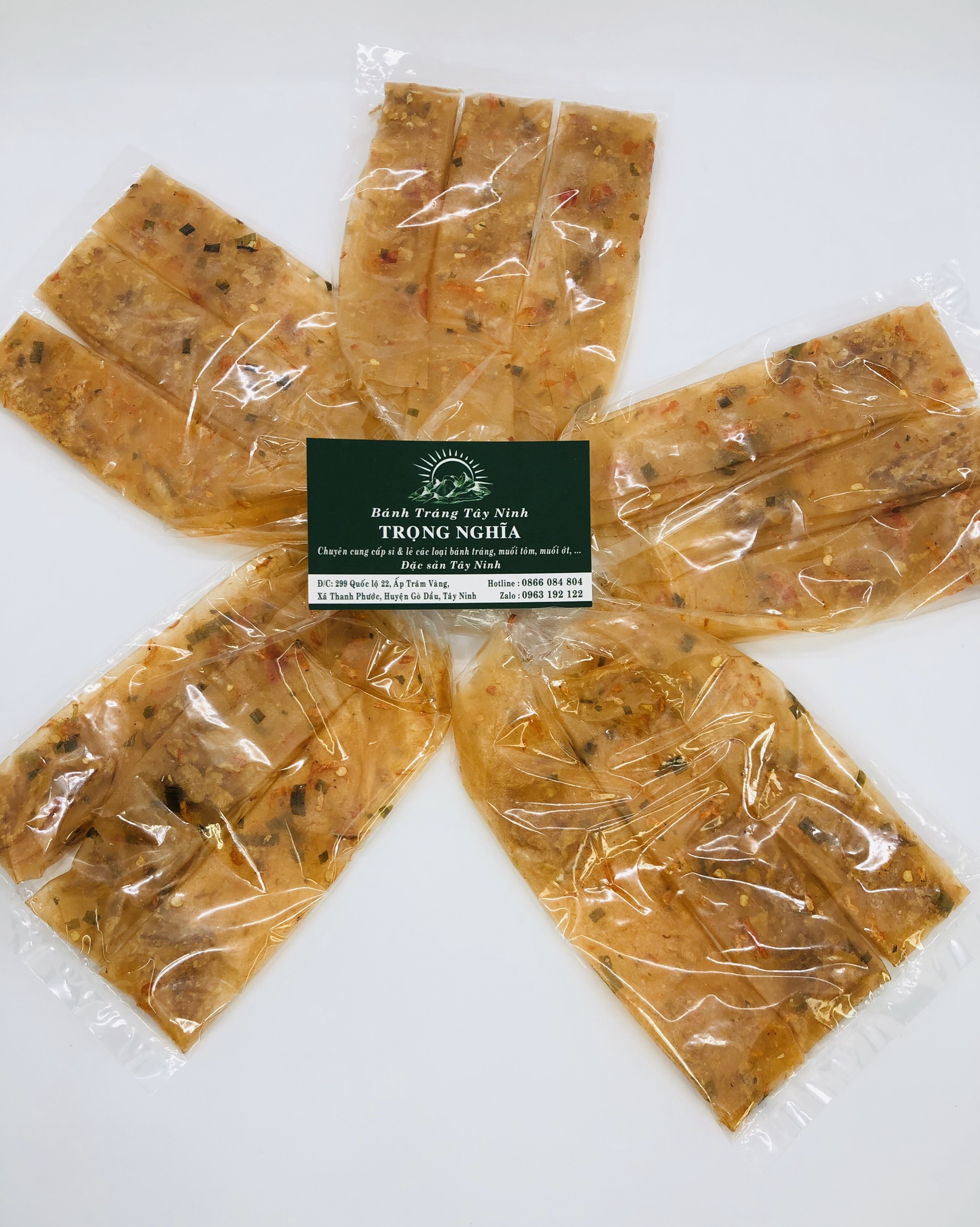 Bánh tráng dẻo cuốn tôm hành phi Trọng Nghĩa