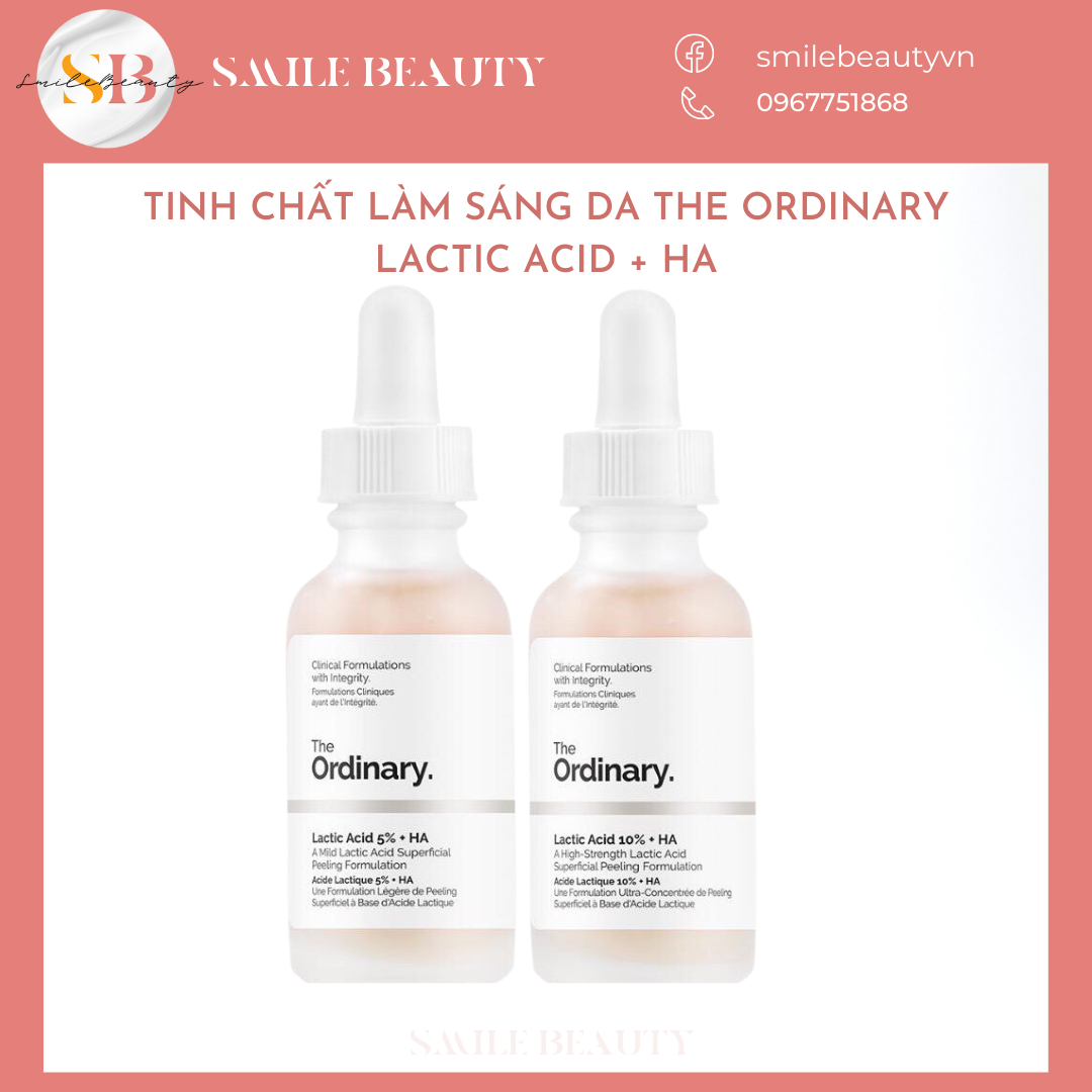 Tinh chất serum tẩy da chết hóa học the ordinary lactic acid+ha 30ml