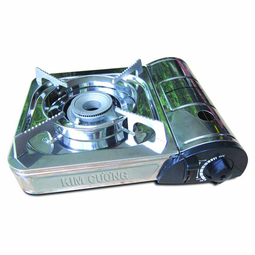 Bếp gas du lịch mini inox kim cương