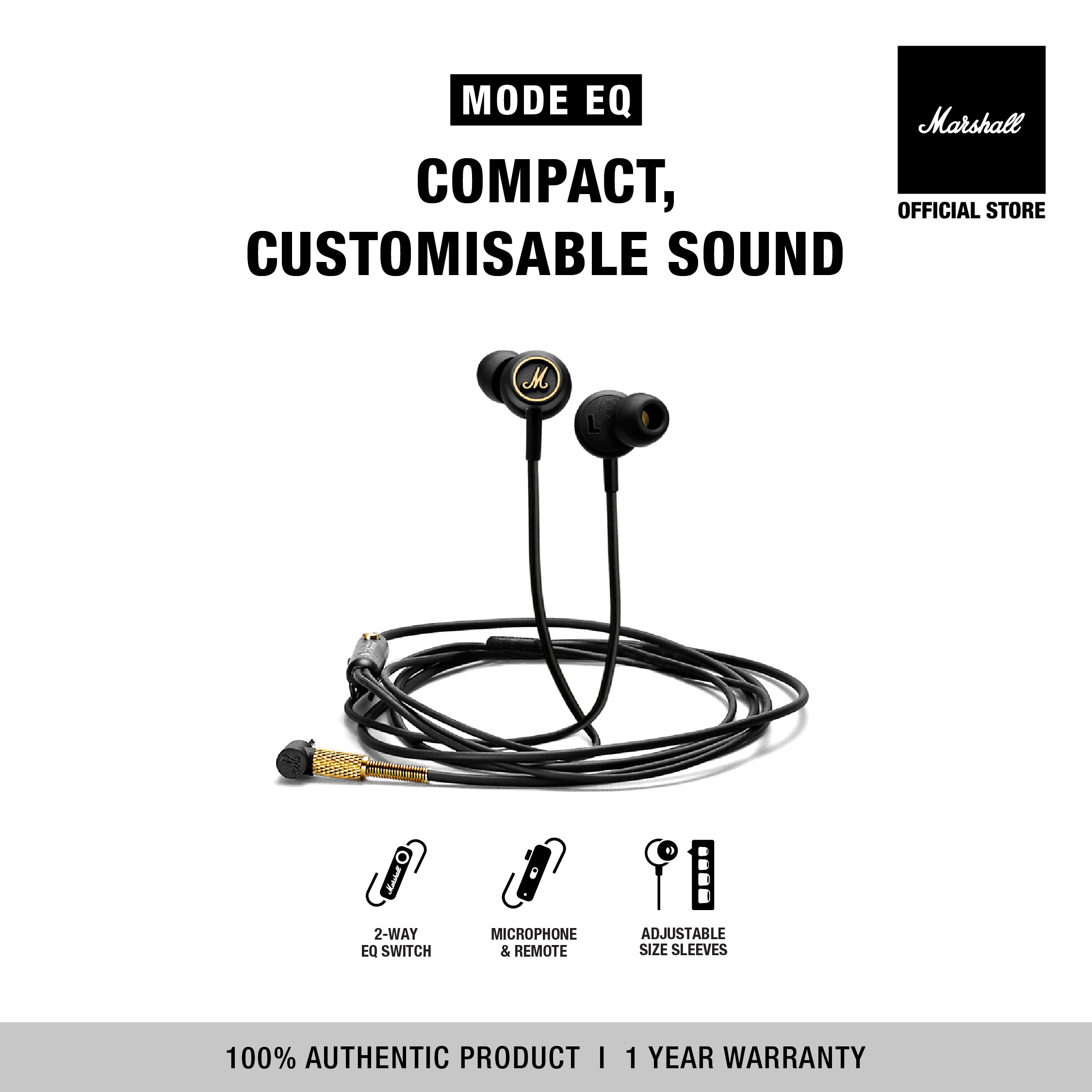 Tai nghe Marshall MODE EQ - Bảo Hành Chính Hãng 1 Đổi 1 trong 1 Năm