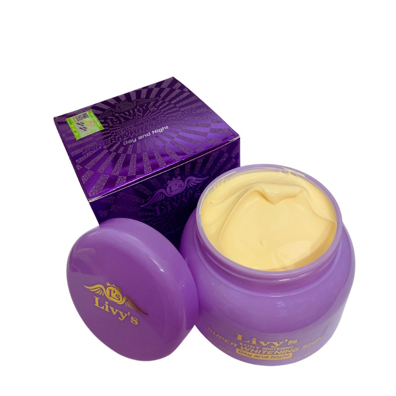 Kem body livy hộp tím thái lan day and night 250gr spf45+